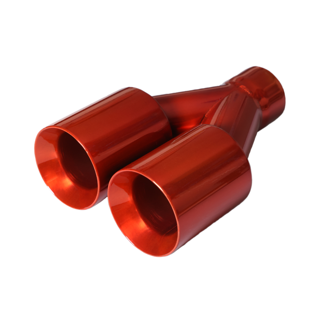 t Dual Round Double Wall Straight Cut Tip Powered Coat Orange-ET-0251OJ Modern Day Muffler and Brakes