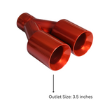 t Dual Round Double Wall Straight Cut Tip Powered Coat Orange-ET-0251OJ Modern Day Muffler and Brakes