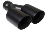 t Dual Round Double Wall Straight Cut Tip Powered Coat Satin Black-ET-0251SB Modern Day Muffler and Brakes