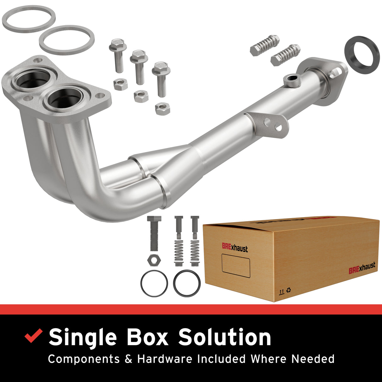 1997-2001 Honda CR-V Direct-Fit Front Pipe Kit 107-0024 stainless steel
