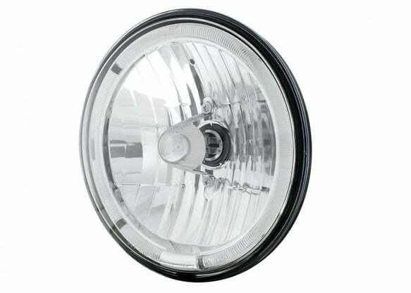 78-80 C10 Euro Crystal Headlight-7" w/ Led Aux Light-Halo EHL80HLAMBER