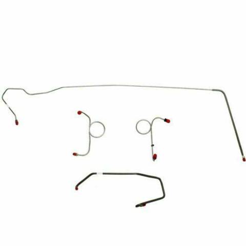 1972-73 Dodge Challenger Front Brake Line Kit Manual Disc Brakes - EKT7204SS