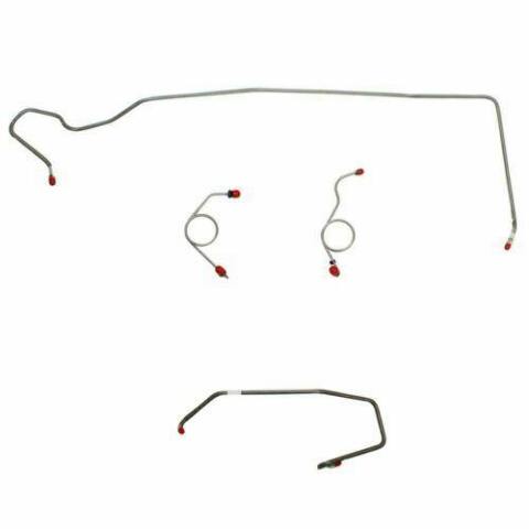 1974 Dodge Challenger Front Brake Line Kit Power Disc Brakes Stainless EKT7405SS