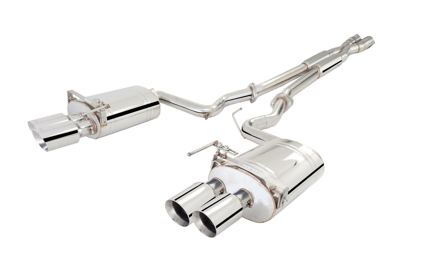 XFORCE Exhaust ES-FM18-CBS Varex 304 SS CatBack Exhaust System w/ Quad Rear Exit