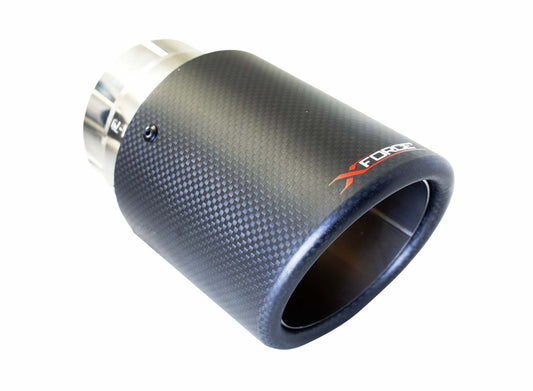 XFORCE Exhaust ES-VW07-CF-TIPS S/S Angle Cut Clamp-On Carbon Fiber Exhaust Tip