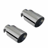 XFORCE ES-VWGTI-BLACKTIP - SSRound Angle Cut Clamp-On Dual Black Exhaust Tips
