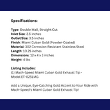 Dual Round Double Wall Straight Cut Tip Powered Coat Miami Gold-ET-0251MG
