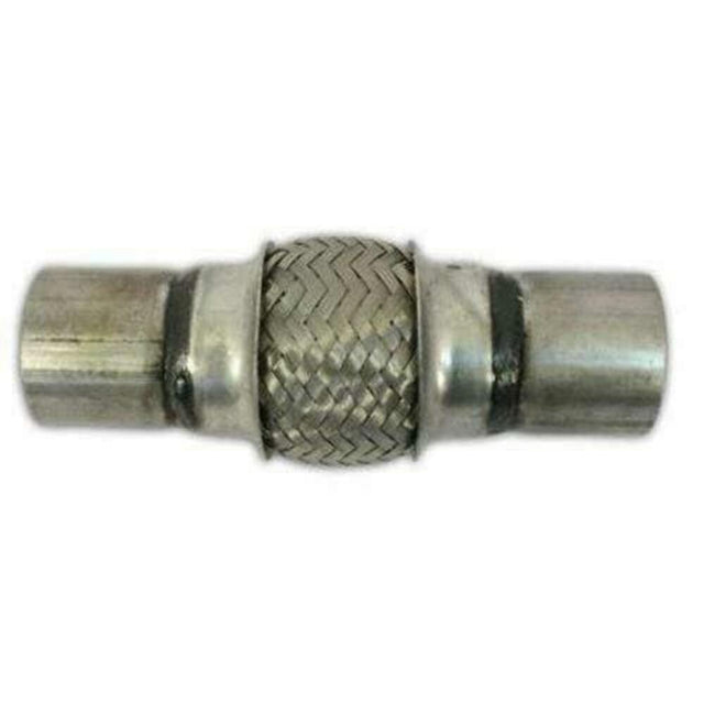 Exhaust flex pipe 1.75 x 4 Braided Stainless Steel Rol 1 3/4 inch inlet/outlet 8 inch body length clamp or weld