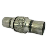 Exhaust flex pipe 1.75 x 4 Braided Stainless Steel Rol 1 3/4 inch inlet/outlet 8 inch body length clamp or weld