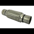 t Exhaust Flex Pipe 2.5 x 8 w/ Ends Stainless Steel Double Braided Rol