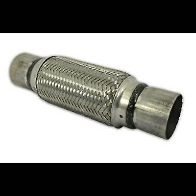 t Exhaust Flex Pipe 2.5 x 8 w/ Ends Stainless Steel Double Braided Rol