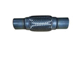 Exhaust flex pipe 2 x 6 w/ Ends Stainless Steel Double Braided Rol 2 inch inlet/outlet 10 inch body length clamp or weld