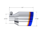 MBRP performance muffler T304 stainless steel black coated carbon fiber tip T5176BE