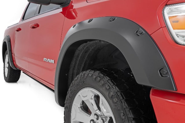 Fits Ram 1500 (2019-2024) Pocket Fender Flares PSC Billet Silver F-D10914A-PSC
