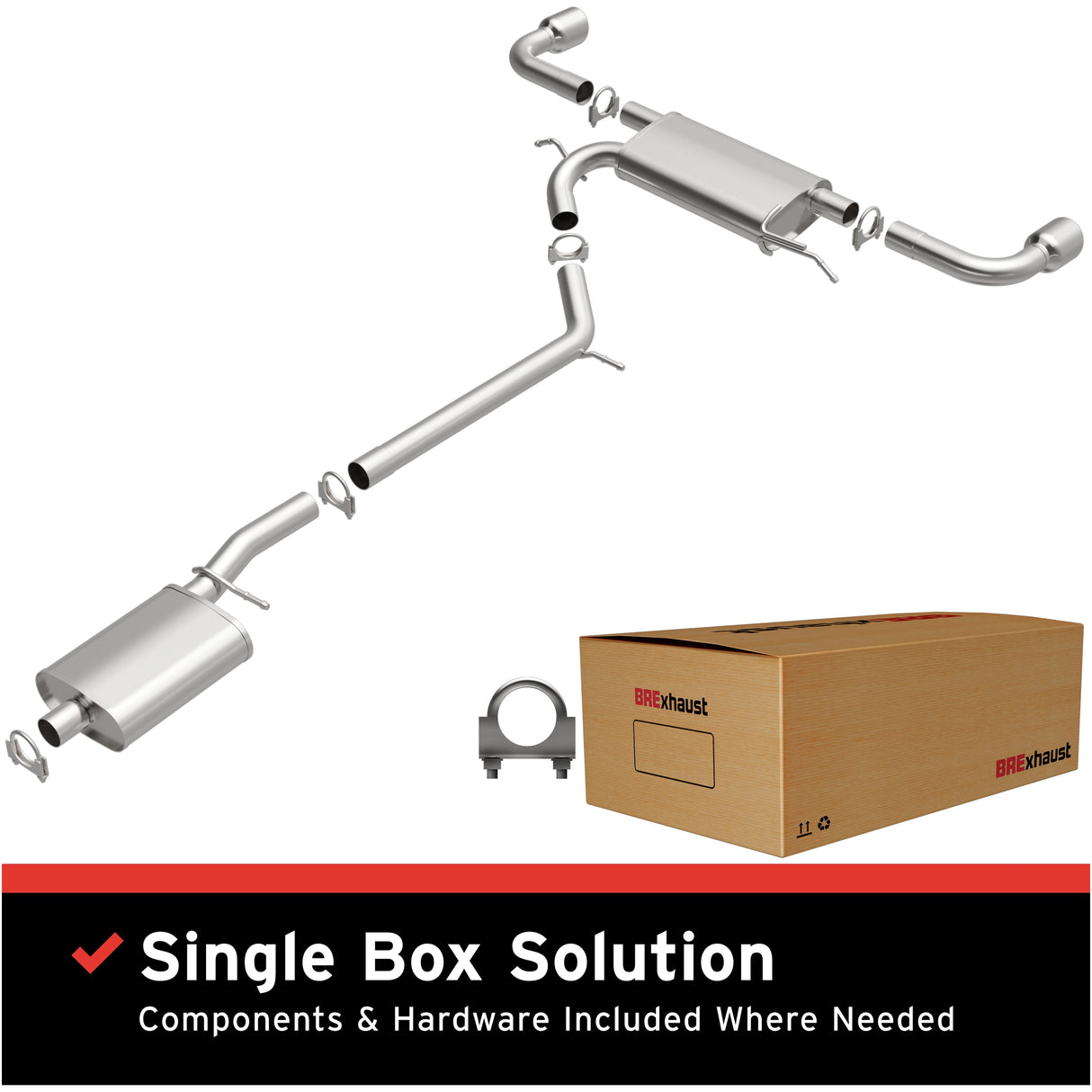 Fits Direct-Fit Replacement Exhaust System 106-0447