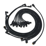 Spark Plug Wire Set Universal 8mm Silicone Spiro Pro 350 ohm/ft Black 74003
