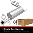 2012-2017 Hyundai Veloster Direct-Fit Replacement Exhaust System 106-0872 aluminized steel