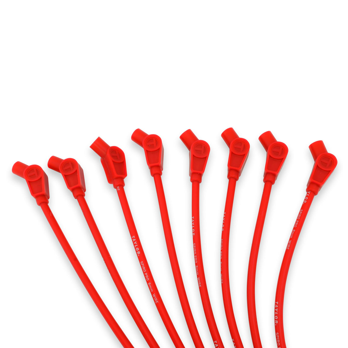 Spark Plug Wire Set Universal 8mm Silicone Spiro Pro 350 ohm/ft Red 76232
