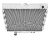 Aluminum Radiator- 4 Row - FB152 for 1969-1970 Ford Mustang polished