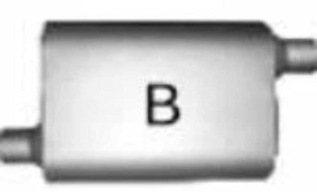 Jones Exhaust performance muffler 9 inch aluminized steel steel universal fb2043-full-boar-muffler-2-inlet-2-outlet