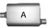 Jones Exhaust performance muffler 9 inch aluminized steel steel universal fb2541-full-boar-muffler-2-5-inlet-2-5-outlet