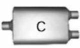 Jones Exhaust FB5422 Full Boar Muffler 2.5 Inlet, 2.25 Outlet