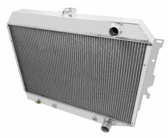 Aluminum Radiator- 4 Row - FB701 for Ford polished