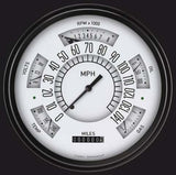 Classic Instruments 49-50 Shoebox Package, White FC49W dash gauge cluster