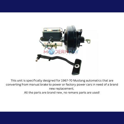 power brake booster and master cylinder kit for 1967-1970 Ford Mustang black drum brake power brake manual brake fits-1967-1970-ford-mustang-booster-conversion-automatic-only-d MBM