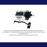 power brake booster and master cylinder kit for 1967-1970 Ford Mustang black drum brake power brake manual brake fits-1967-1970-ford-mustang-booster-conversion-automatic-only-d MBM