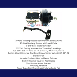 power brake booster and master cylinder kit for 1967-1970 Ford Mustang black drum brake power brake manual brake fits-1967-1970-ford-mustang-booster-conversion-automatic-only-d MBM