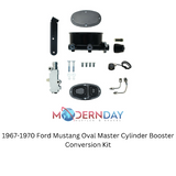 power brake booster and master cylinder kit for 1967-1970 Ford Mustang stainless steel steel black aluminum fits-1967-1970-ford-mustan-oval-master-cylinder-booster-conversion-k MBM