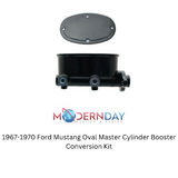 power brake booster and master cylinder kit for 1967-1970 Ford Mustang stainless steel steel black aluminum fits-1967-1970-ford-mustan-oval-master-cylinder-booster-conversion-k MBM