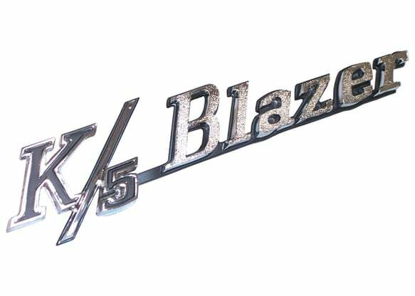 1969-1972 Chevrolet Blazer; Fender Emblem Set - Pair FE72K5B chrome
