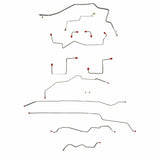 Complete Brake Line Kit for 2000-2004 00-04 Chevy S10, Disc-front|Drum-rear Ext Cab/ AWABS ABS 2WD stainless steel