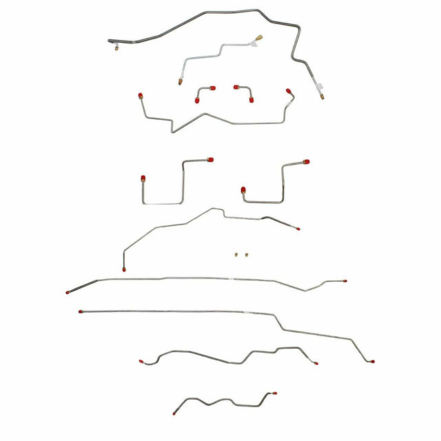 Complete Brake Line Kit for 2000-2004 00-04 Chevy S10, Disc-front|Drum-rear Ext Cab/ AWABS ABS 2WD stainless steel