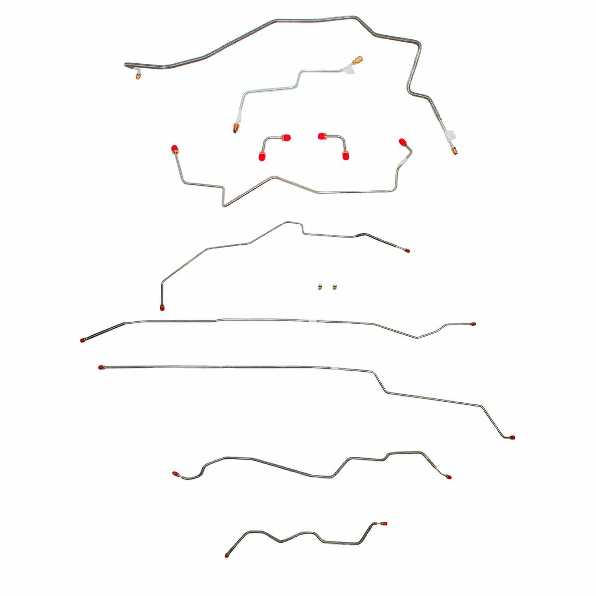 Complete Brake Line Kit for 2001-2004 01-04 GM Sonoma Disc-front|Drum-rear Ext Cab/ AWABS ABS 2WD stainless steel