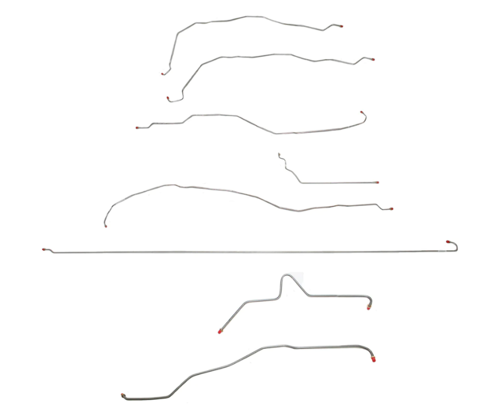 t Fits 01-07 GM 2500HD 6.0 V8, Ext Cab/Long Bed; Complete Brake Line Kit-CBK0255SS Fine Lines
