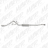 MBRP cat-back exhaust system fits Chevy Silverado 1500 Armor Plus Series T409 stainless steel S5018409 2.5 inch inlet/outlet