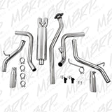 MBRP cat-back exhaust system fits Chevy Silverado 1500 Armor Plus Series T409 stainless steel S5018409 2.5 inch inlet/outlet