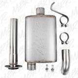 MBRP performance muffler fits Jeep Wrangler Armor Plus Series T409 stainless steel S5522409