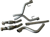 Fits 05-10 Mustang V6 Dual Exhaust Conversion X Pipe w/Catalytic Converters-4011
