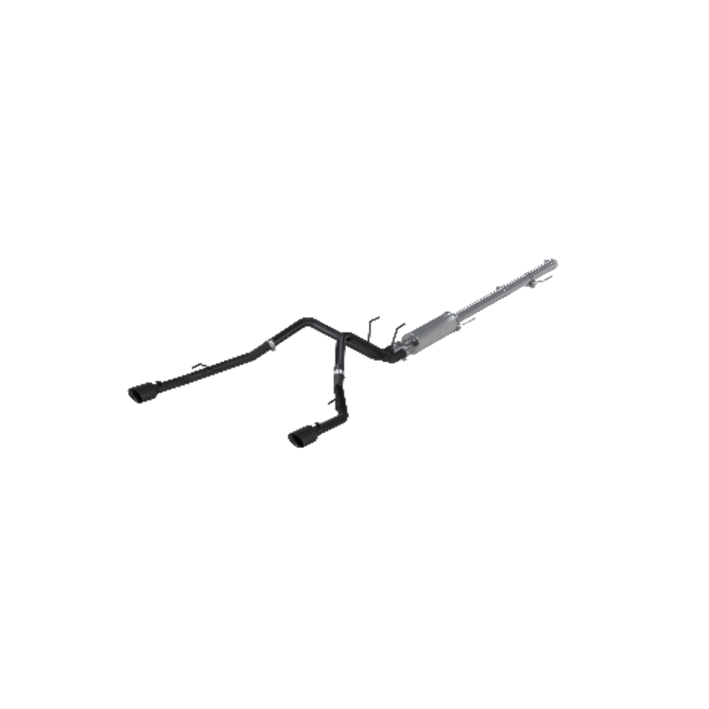 MBRP cat-back exhaust system fits Dodge Ram 1500 dual split rear exit aluminized steel black coated S5146BLK
