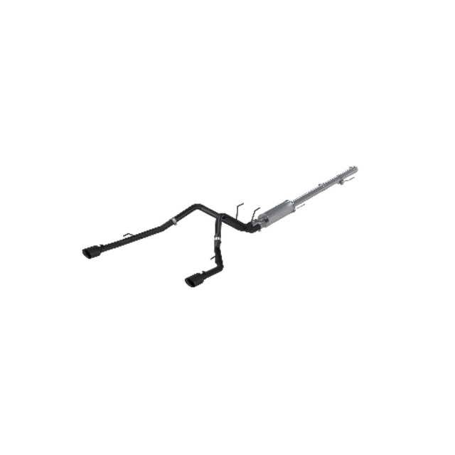 MBRP cat-back exhaust system fits Dodge Ram 1500 dual split rear exit aluminized steel black coated S5146BLK