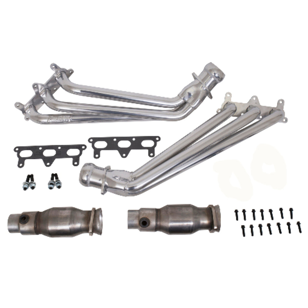 t Fits 10-11 Camaro V6 1-5/8 Long Tube Headers w/Catalytic Converters-Silver-40410 BBK Performance