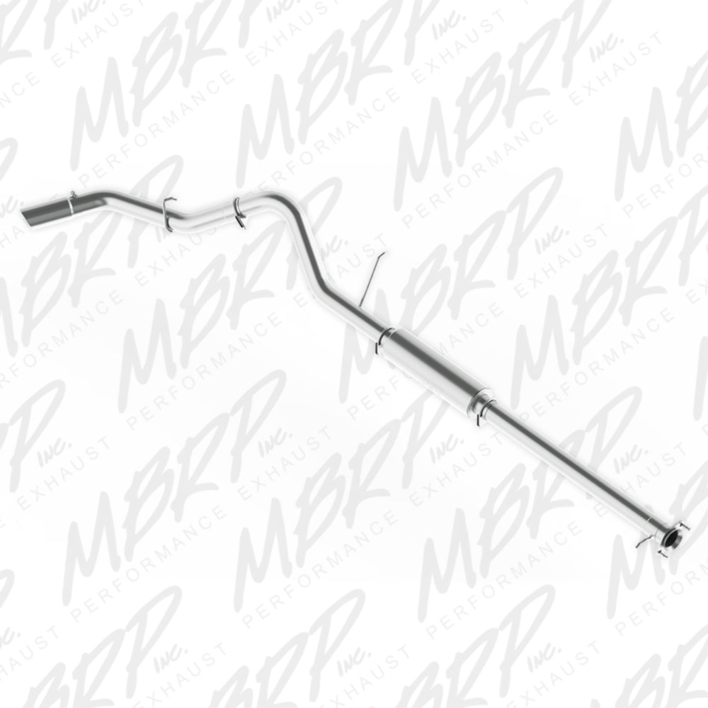 MBRP cat-back exhaust system fits Chevy Silverado 3500 single side exit aluminized steel S5076AL 2 inch inlet/outlet