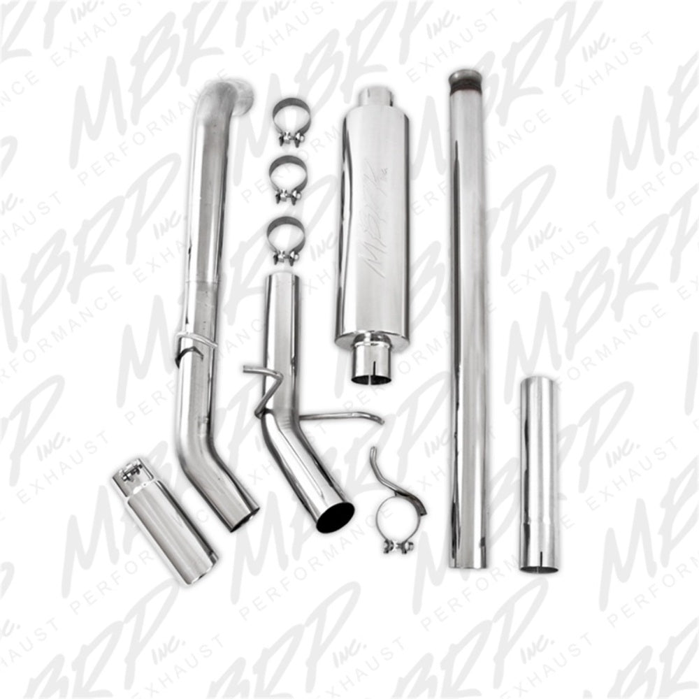 MBRP cat-back exhaust system fits Chevy Silverado 1500 single side exit Armor Plus Series T409 stainless steel S5080409