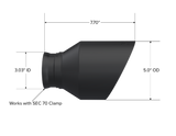t Fits 15-16 Charger 5" OD SEC 70 inlet 7.7" Dual Wall Angle Cut BLK-T5197BLK MBRP Exhaust