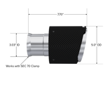MBRP performance muffler fits Dodge Charger T304 stainless steel black coated carbon fiber tip T5197CF