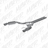 MBRP cat-back exhaust system fits Ford Mustang dual split rear exit Armor Plus Series T409 stainless steel S7239409 4.5 inch inlet/outlet